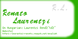 renato laurentzi business card